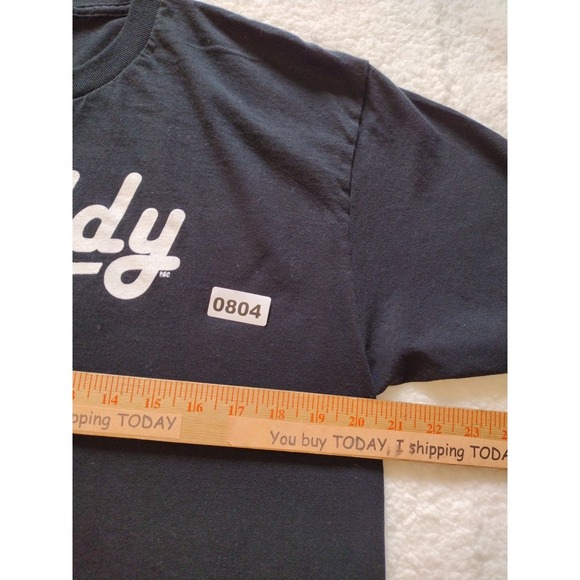 Polly's Crackers T shirt Man's Large Black White‎ Graphic Daddy Crew Neck - Picture 4 of 7
